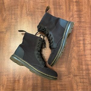 VGUC Dr. Martens Black Combs Poly Casual Boots Youth 3 / EU 34